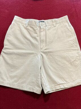 CHEROKEE Men's Light Khaki 9-inch Inseam Brushed Cotton Cargo Shorts Size 34